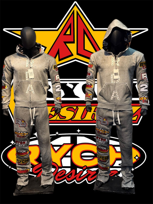 Grey Racer Sweatsuit